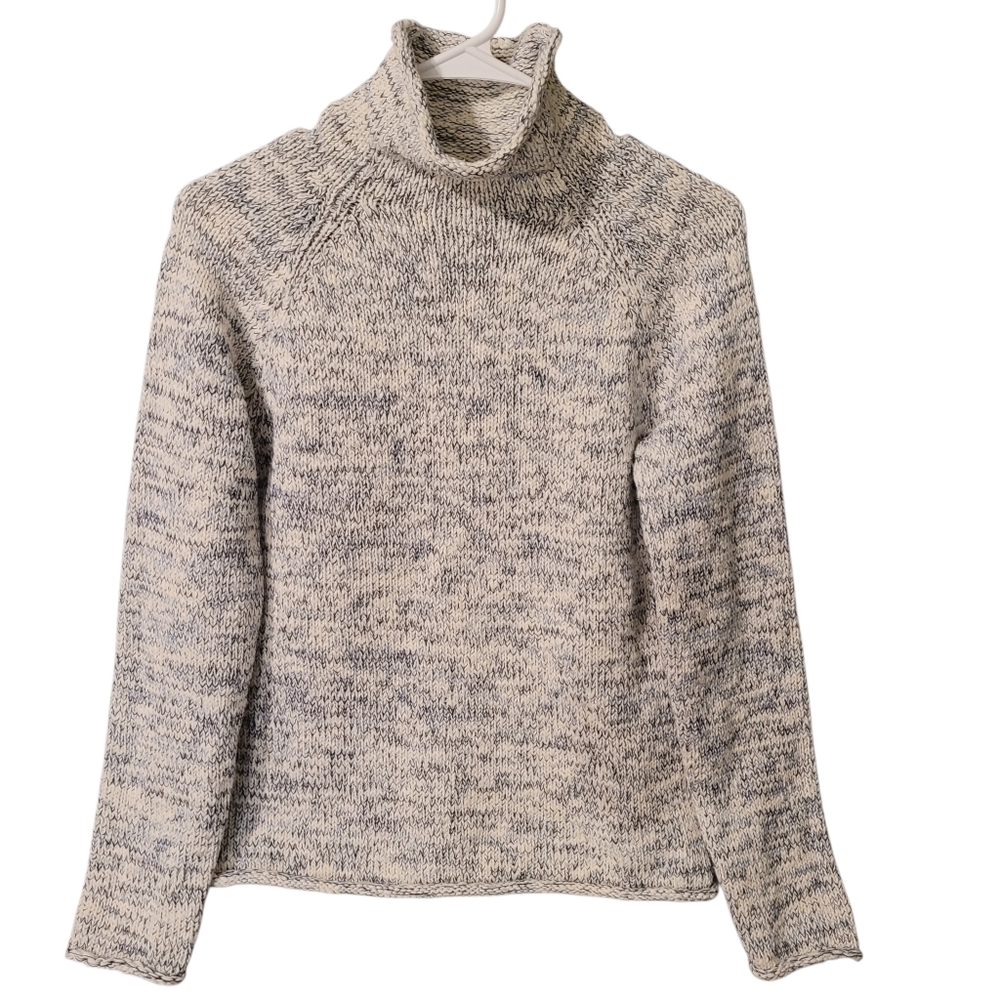 L. L. Bean heathered all cotton turtleneck sweater - XS.       F18